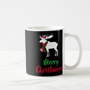 Christmas Pajama - Christmas Moose Santa Hat Coffee Mug