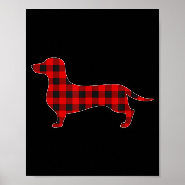 Christmas Pajama Dachshund Dog Tee Dogs Pajamas Xm Poster (Front)