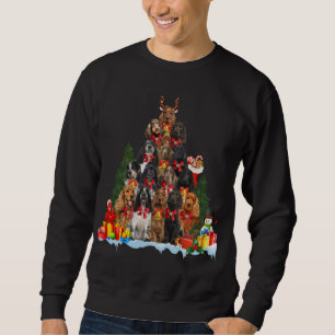 Christmas Pajama English Cocker Spaniel Xmas Tree  Sweatshirt