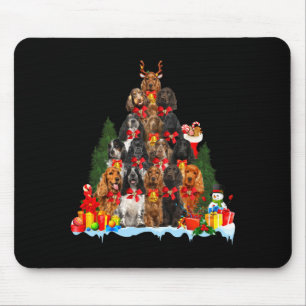 Christmas Pajama English Er Spaniel Xmas Tree Mouse Pad