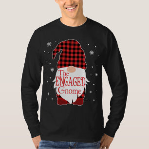 Christmas Pajama Family Gift Engaged Gnome Buffalo T-Shirt