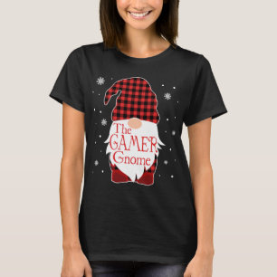 Christmas Pajama Family Gift Gamer Gnome Buffalo P T-Shirt