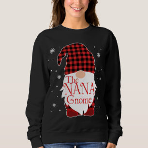 Christmas Pajama Family Gift Nana Gnome Buffalo Pl Sweatshirt