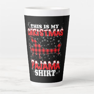 Christmas Pajama Funny Aviation Airplan Gift Latte Mug