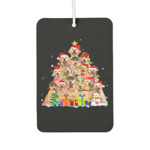 Christmas Pajama Golden Retriever Tree Xmas Gift D Car Air Freshener