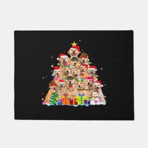 Christmas Pajama Golden Retriever Tree Xmas Gift D Doormat