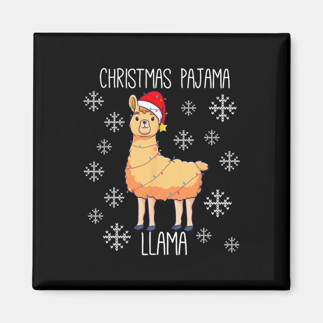Christmas Pajama Llama  Magnet (Front)