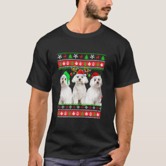 Christmas Pajama Maltese Tree Xmas Ugly Christmas  T-Shirt
