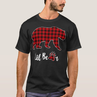 Christmas Pajama Matching Family Red Plaid Lil Bea T-Shirt