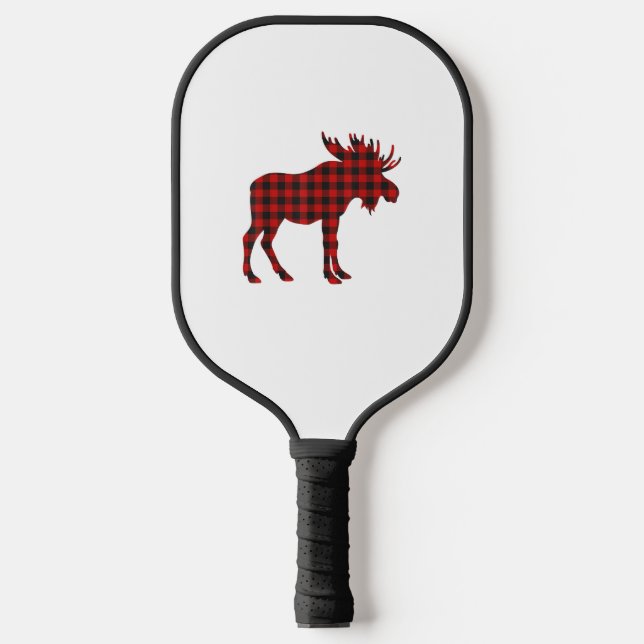 Christmas Pajama Moose Tee Animal Pyjamas Xmas Gif Pickleball Paddle (Front)