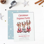 Christmas Pajama Party Funny Cute Reindeer Snow Invitation<br><div class="desc">Throw a fun and funny Christmas pajama party for your kid(s) or teen(s) - or your friends,  for a perfect friendsmas! - starting with this cute and funny Christmas party invitation that features a modern,  whimsical illustration of three reindeer chatting and drinking hot cocoa.</div>