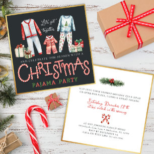 Christmas Pajama Party Holiday Invitation
