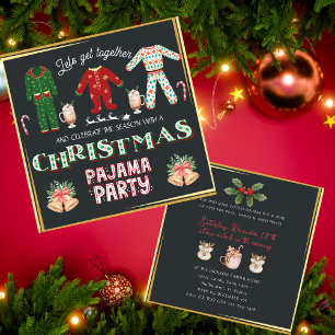 Christmas Pajama Party Holiday Invitation