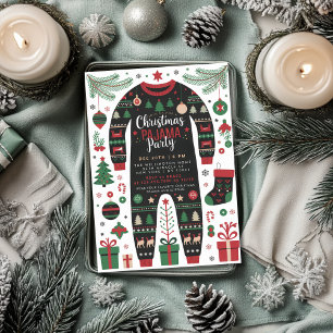 Christmas Pajama Party Holiday Kids Party Invitation
