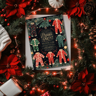Christmas Pajama Party Holiday Pajama Party Invitation