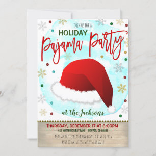 Christmas Pajama Party Invitation