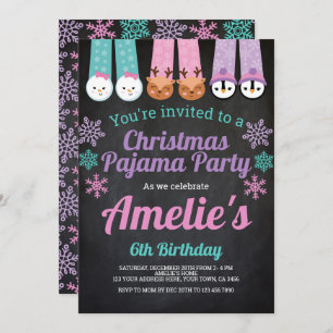 Christmas Pajama Party Invitation