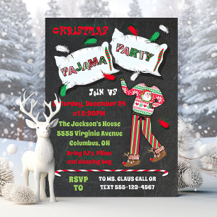 Christmas Pajama Party Invitations