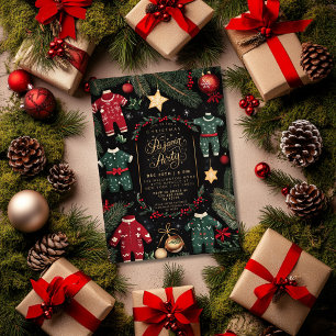 Christmas Pajama Party Kids Pajama Party Invitation