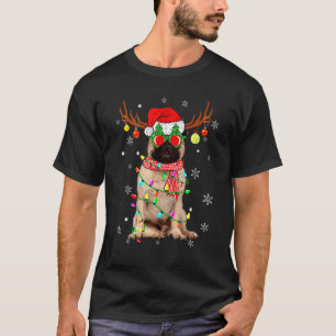 Christmas Pajama Pug Xmas Lights Dog Dad Mum T-Shirt