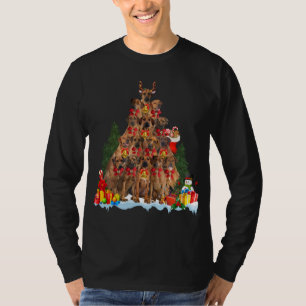 Christmas Pajama Rhodesian Ridgeback Xmas Tree Gif T-Shirt