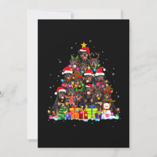 Christmas Pajama Rottweiler Tree Xmas Dog Dad Mum Invitation