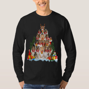 Christmas Pajama Rough Collie Xmas Tree Gifts Dog T-Shirt