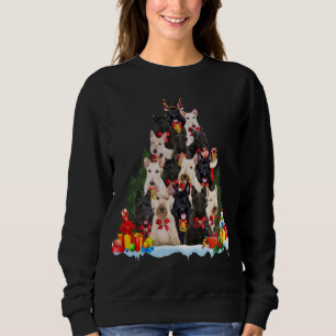 Christmas Pajama Scottish Terrier Xmas Tree Gifts Sweatshirt