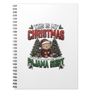Christmas Pajama Shirt Cute Vintage Holiday Tee_1 Notebook