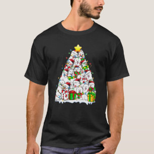 Christmas Pajama Tree American Eskimo Dogs And Sno T-Shirt