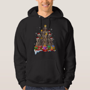 Christmas Pajama Weimaraner Tree Xmas Costume Dog  Hoodie