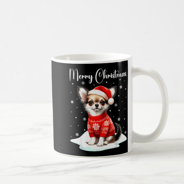 Christmas Pajamas Chihuahua Christmas Outfit Chihu Coffee Mug (Right)