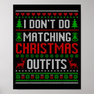 Christmas Pajamas Family Matching - I Don't Do Mat Poster