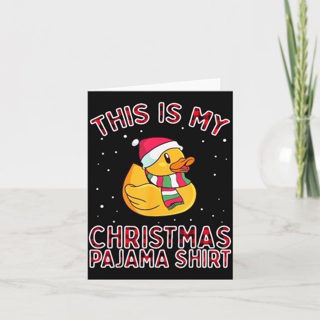 Christmas Pajamas For Family Duck This Is My Funny Card (Front)
