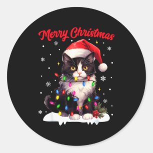Christmas Pajamas Men Women Kids Christmas Outfit Classic Round Sticker