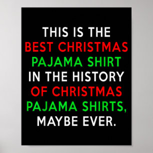 Christmas Pajamas Shirt - Fake News  Poster