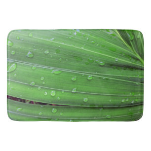Christmas Palm and Raindrops Bath Mat