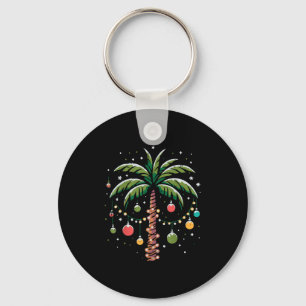 Christmas Palm Coconut Tree Xmas Trocal Women Men  Key Ring