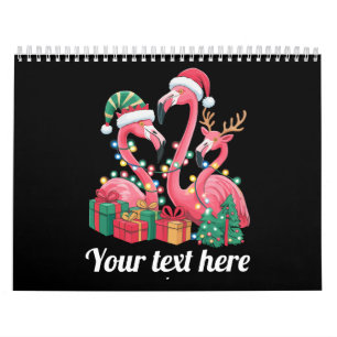 Christmas Palm Flamingo Personalised Xmas Lights Calendar