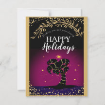 Christmas Palm (Magenta Edition) - Christmas Card