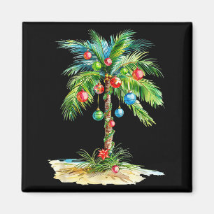 Christmas Palm Tree Light Hawaiian Trocal Xmas Men Magnet