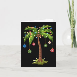 Christmas Palm Tree Light Hawaiian Tropical Xmas 1 Card