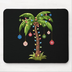 Christmas Palm Tree Light Hawaiian Tropical Xmas 2 Mouse Pad
