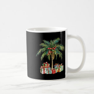 Christmas Palm Tree Lights Hawaiin Trocal Xmas Wat Coffee Mug