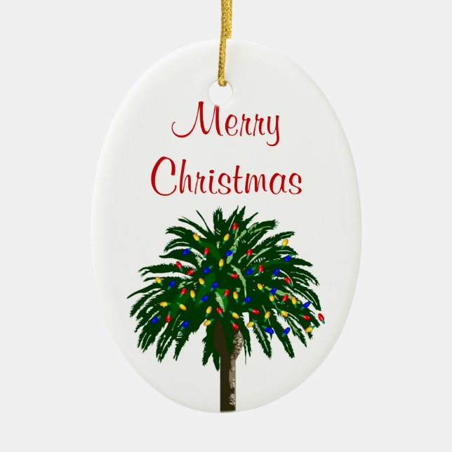 Christmas Palm Tree Ornament (Front)