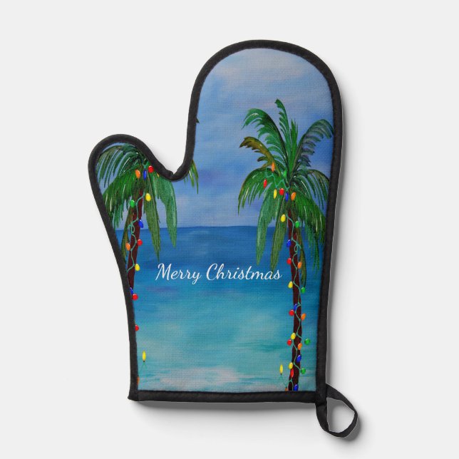Christmas palm tree oven mitt (Front)