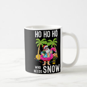 Christmas Palm Tree Santa Surfing Summer Beach Vac Coffee Mug