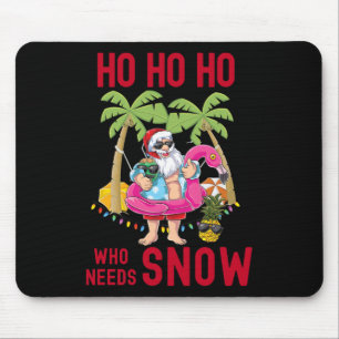 Christmas Palm Tree Santa Surfing Summer Beach Vac Mouse Pad