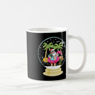 Christmas Palm Tree Surfing Beach Snow Globe Summe Coffee Mug
