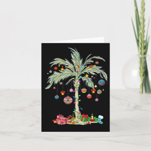 Christmas Palm Tree Tropical Xmas Beach Florida Ha Card